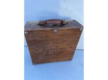 Vintage Hand Made Roller Skate Box With Carolyn Marked On Front