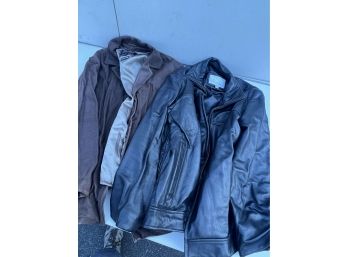 Pair Of Wilsons Leather Jackets - Men's M