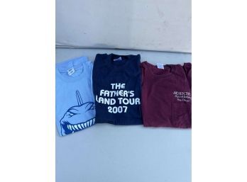 3 Men's Graphic Tshirts - Sportsfishing, Fatherland Tour, Shark M