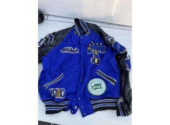 High School Varisty Letterman's Jacket - Wool And Leather