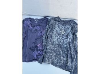 Pair Of Long Sleeve Women's Shirts - Sonoma, Bourbon St, Size M