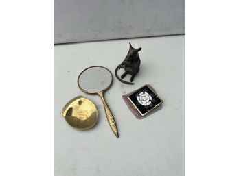 Metal Lot - Mouse, Change Dish, Compact And Mirror