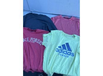 4 Womens Active Tops - Adidas Tennis, Reebok, Lake Forest College - M