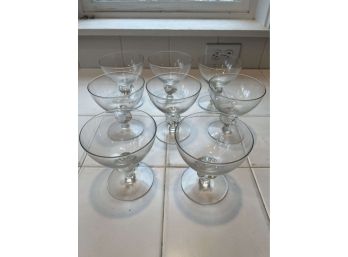 Lot Of 8 Clear Glass Sherbert Dishes - 3