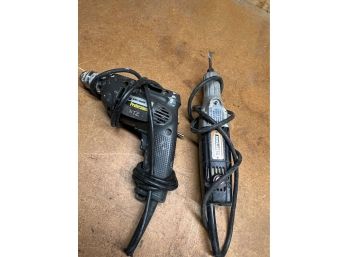 A6- Black And Decker Professional Drill Plus Craftsman Varispeed Grinder