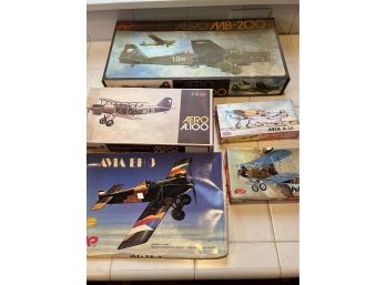8- 5 X KP Model Airplanes - Avia BH-3, Aero A1000, MB-2000, Avia, Pol