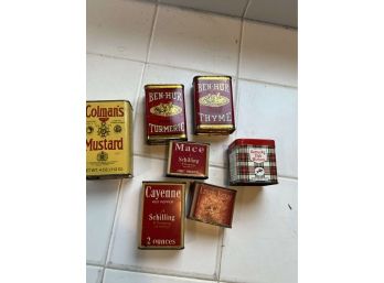 Vintage Spice Tins - Ben Hur, Schilling, Colman's - 11