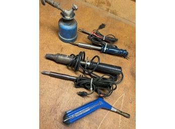 A4- Lot Of Soldering Irons - Electric And Gas