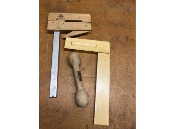 A4- Misc Wood Tools - Klemmsia Clamp, Ulmia Square, Wood Level Thing