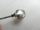 Vintage Sterling Silver Salt Spoon - Seashell Design Bowl   (DP6)