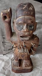 Old Bakongo Villi Standing Fetish Figure