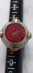 Yemeni Style, Bedouin Made Silver Seal Ring.   20th Century.