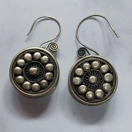 Vintage Tribal Silver Filagree Earrings