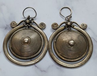 Vintage Tribal Brass Earrings