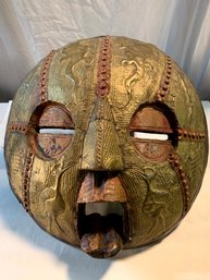 Gabon Tribal Wood & Brass Mask    SOW107