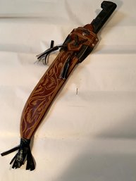 Leather Scabbard With Machete    SOW125