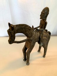 Cast Metal Figurine On Horse    SOW156