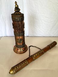 Tibetan Incense Burner And Incense Holder    SOW192
