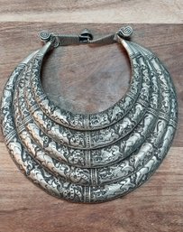 Silver Chinese Miao Necklace 5 Rings
