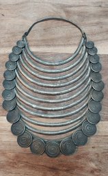 Silver Chinese Miao Necklace 11 Rings