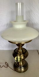 Vintage Quoizel Milk Glass Table Lamp (P-17)