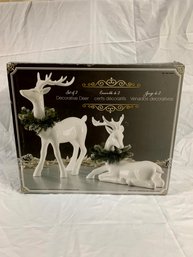 Set Of 2 Decorative Ceramic Deer (100)