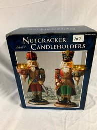 Set Of 2 Nutcracker Candleholders (107)
