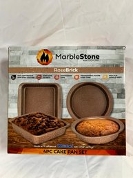 Marble Stone Rose Brick 4 Piece Cake Pan Set (J-2)