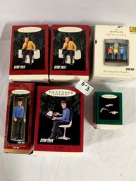 (6) Original Star Trek Hallmark Keepsake Ornaments (o-3)