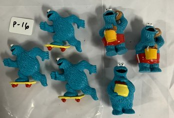(6) Cookie Monster Applause Muppets Figurines (P-16)
