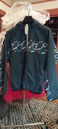 Coach Packable Lightweight Jacket Size Small In Reef Blue (Y-2)