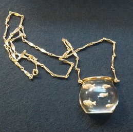 Vintage Castlecliff 5 Goldfish Necklace (E-1)