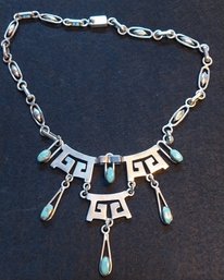 Sterling And Turquoise Necklace (C-2)
