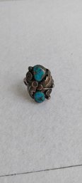 Sterling And Turquoise Ring (E-13)