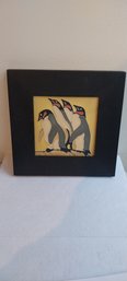 Motawi Tile Works Framed Penguins (E-16)