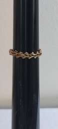 14K Half Watch Link Chain Ring  Size 10 (E-20)