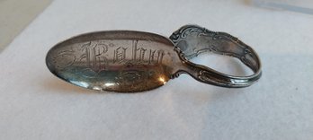 Antique Sterling Silver Baby Bent Spoon