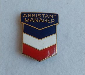 Vintage Chevron Gasoline Assistant Manager Pin (E-29)
