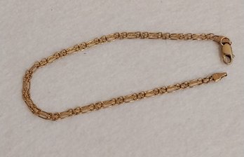 14K Gold Delicate Gold Link Bracelet (ET-3)