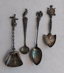 (4) Novelty Sterling Spoons (ED48)