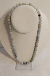 Jade Beads With 14K Clasp (E17)