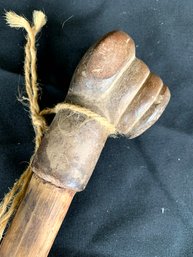Ethnic Wooden Pipe With Metal Bowl (P10)