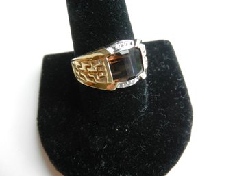 Vintage 10KP DASON Ring With Citrine Or Spinel Stone  (DP25)