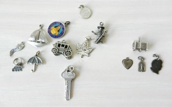14 X Silver Charms Inc Prospector W Shovel - 10 Marked Sterling  (D16)