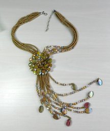 Vintage Flower Cluster Necklace By Joan Rivers   (DT76)