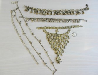 Vintage Bollywood Asian Silver Tone Body Jewelry (DE1)