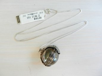 Vintage Sterling Silver Photo Ball Locket With Tags (DE2)