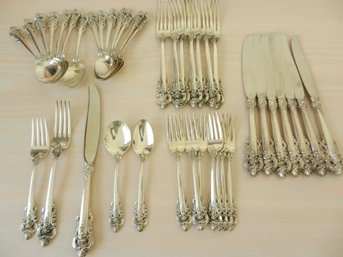 Wallace Grande Baroque Sterling Silver 6 Piece Cutlery Set For 8  40 Pieces   (D25)