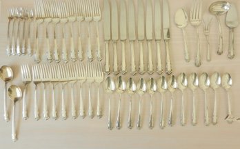 LUNT Sterling Silver Cutlery New French Design 47 Pieces No Monogram   (D32)