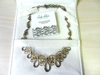 Vintage Carolyn Pollack Relios Sterling Silver And Brass Signature Necklace   (DT12)